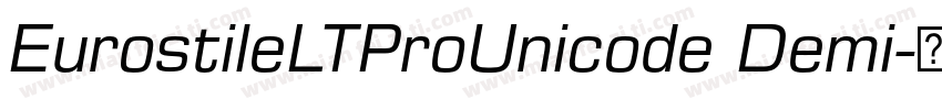 EurostileLTProUnicode Demi字体转换